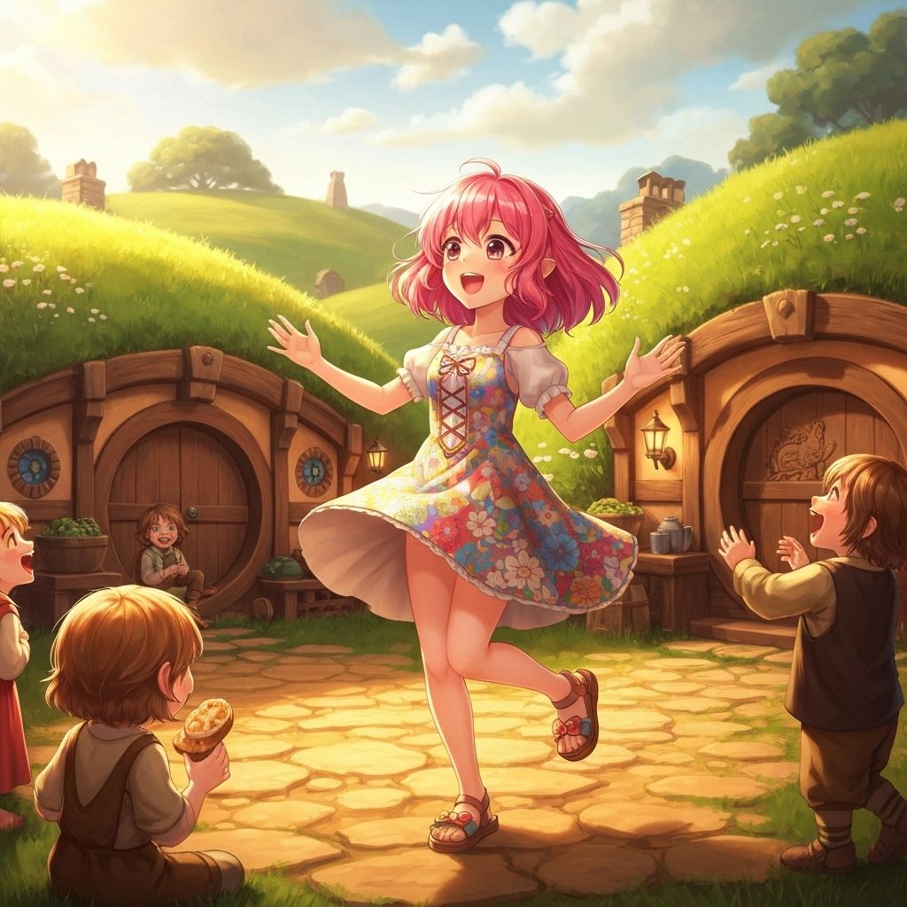 Audrey joining secret clubs and community gatherings in the cozy Shire setting